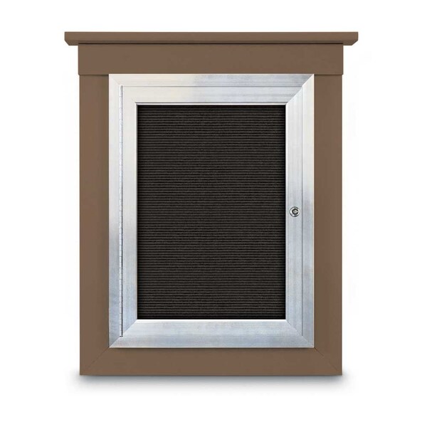Sliding Glass Enclosed Letterboard, 72"x4